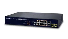 Planet Switch 10-p Gigabit 2xSFP 8xPoE+ Layer2+ PD-Alive Schedule B200W