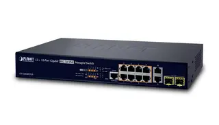 Planet Switch 10-p Gigabit 2xSFP 8xPoE+ Layer2+ PD-Alive Schedule B200W