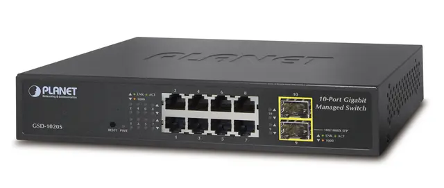 Planet Switch  8-p Gigabit 2xSFP Layer2 VLAN QoS IGMP 