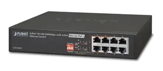 Planet Switch  8-p Gigabit 4xPoE Desktop B60W Vifteløs