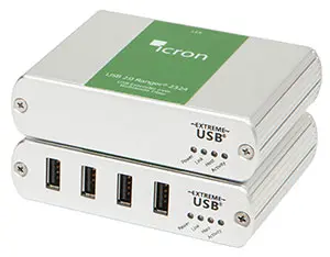 Icron Extender USB2 Tx/Rx 4-port Metall 2xMM Fiber LC Max 500 m Ranger 2324