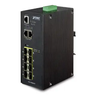 Planet Switch 10-p 8xSFP 2xGigabit Layer2 Industri IP30 DIN