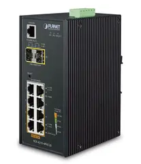 Planet Switch  4-p Gigabit 2xSFP 4xPoE+ Industri IP30 DIN RPS B144W