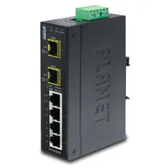 Planet Switch  4-p Gigabit 2xSFP Layer2 Industri IP30 DIN RPS