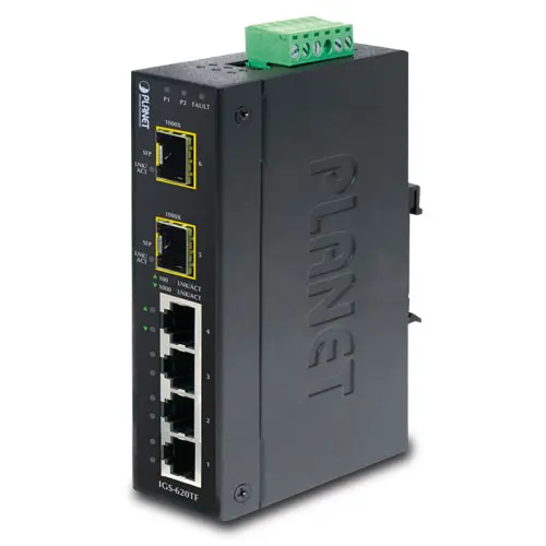 Planet Switch  4-p Gigabit 2xSFP Layer2 Industri IP30 DIN RPS 