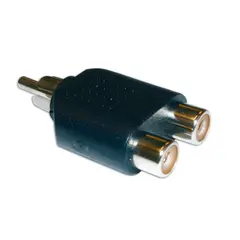 Adapter RCA - 2xRCA RCA Han/Male til 2xRCA Hun/Female