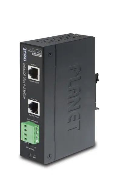 Planet PoE Splitter 12/24V DC Ultra PoE IEEE802.3at Gigabit IP30 Industri 
