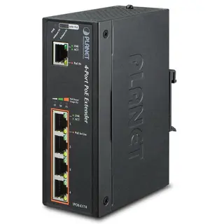 Planet PoE Extender 1:4 Gigabit IEEE802.3af/at IP30 Industri