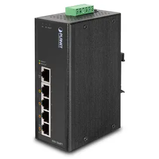 Planet Switch  5-p 10/100TX 4xPoE Layer2 Industri IP30 DIN RPS B60W