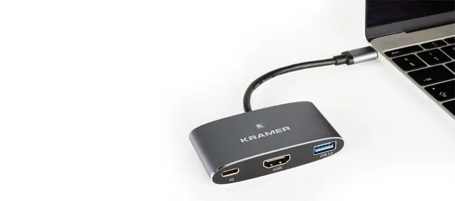 Kramer Adapter USB-C > USB/ HDMI USB-C > HDMI og USB3.0 PD 4K 