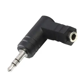 Lindy Adapter 3.5mm Han > 3.5 mm Hun 90° 3.5mm Stereo Skjøtestykke Vinklet