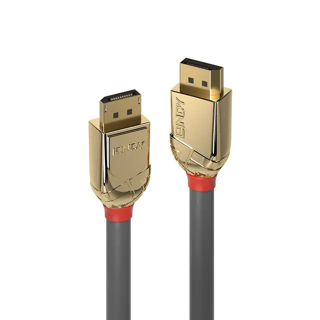 Lindy DisplayPort Kabel - 15 m Gold 4K Displayport 1.2 Grå 
