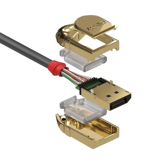 Lindy DisplayPort Kabel - 15 m Gold 4K Displayport 1.2 Grå 