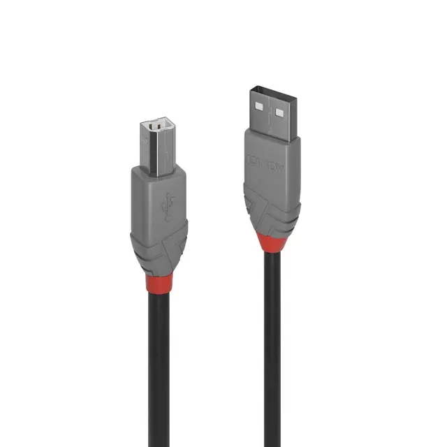 Lindy USB2 Kabel A-B -  7,5 m A-B USB Kabel Sort 