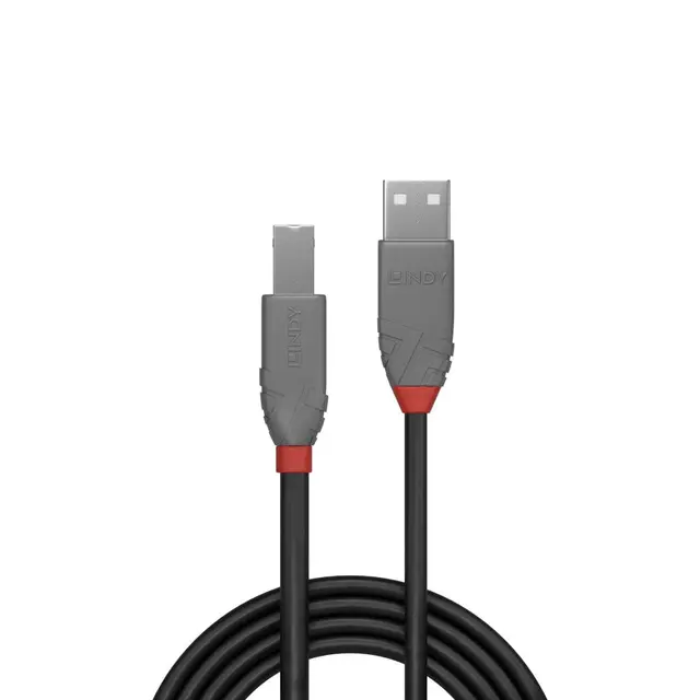 Lindy USB2 Kabel A-B -  7,5 m A-B USB Kabel Sort 