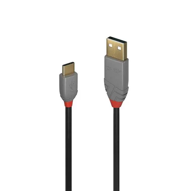 USB2 USB A - USB C 2.0m A-C USB Kabel Sort 