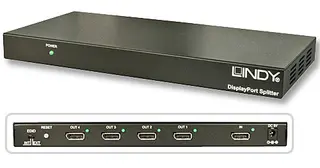 Lindy Splitter 1:4 DisplayPort DP 1.1a HDCP 1.3 HD1080p