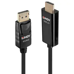 Lindy Displayport > HDMI Kabel -  0,5 m Videokilde: DisplayPort