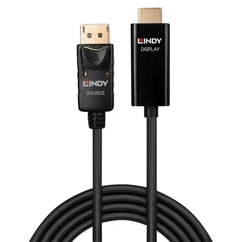 Lindy Displayport > HDMI Kabel -  3,0 m Videokilde: DisplayPort