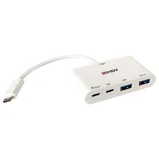 Lindy HUB 4-port USB 3.1 Gen2 2 x USB-A 2 x USB-C med PD 10Gbps