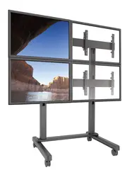 Chief Gulv Videovegg 2x2 Large Mobil Universal Sort Max 4x56 Kg