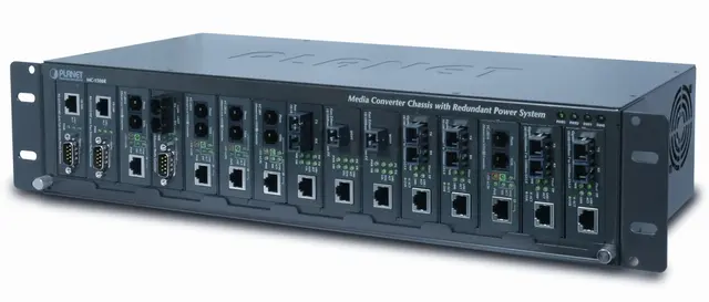 Planet Konverter Chassis 15-Slot Rack2.4U Redundand Power 