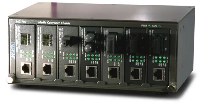 Planet Konverter Chassis 7-Slot 1U10" 