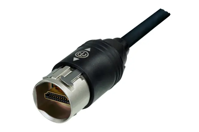 Neutrik HDMI IP65 -  1,0 m HDMI Kabel Sort 