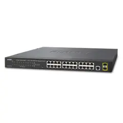 Planet Switch 24-p Gigabit 2xSFP Layer2 IGMP Vifteløs
