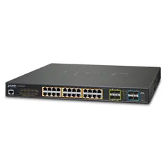 Planet Switch 24-p PoE 4xSFP 10G Layer2, 36w, 400w PoE budget
