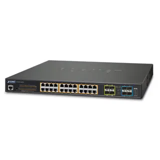 Planet Switch 24-p PoE 4xSFP 10G Layer2, 36w, 400w PoE budget