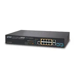 Planet Switch 8-p: 8xPoE+ 2xSFP 2x10G Layer3 - Ultra PoE - B240W