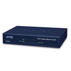 Planet Switch  8-p Gigabit Desktop Metall Veggmonterbar