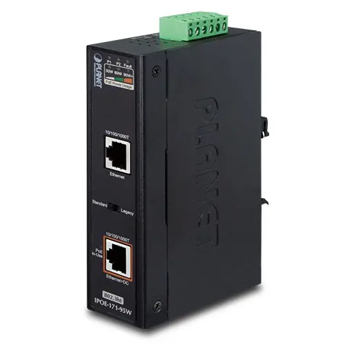Planet Injector 1-port PoE+  95W 12-48V IEEE802.3bt IP30 Industri 