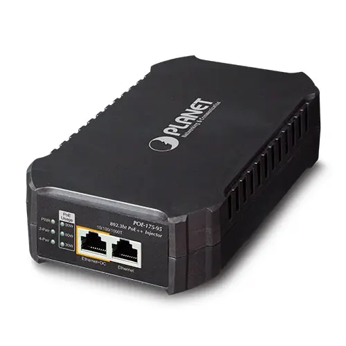 Planet Injector 1-port Gigabit Ultra PoE 95W IEEE802.3bt Innebygget Power 