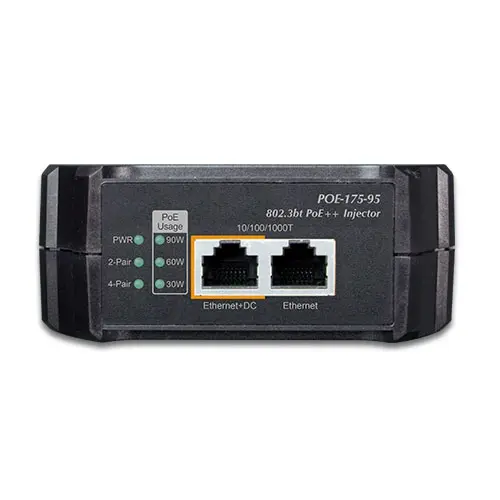 Planet Injector 1-port Gigabit Ultra PoE 95W IEEE802.3bt Innebygget Power 