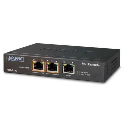Planet PoE Ethernet extender 2 port IEEE802.3af Long Distance High Power 