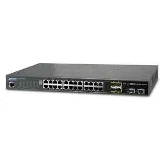 Planet Switch 24-p Gigabit 2xSFP 10G Layer3 VLAN QoS (IGMP) Stackable