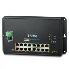 Planet Switch 16-p Gigabit 16xPoE+ 2xSFP Industri IP30 B200W Flat/Wall