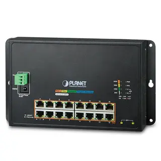 Planet Switch 16-p Gigabit 16xPoE+ 2xSFP Industri IP30 B200W Flat/Wall