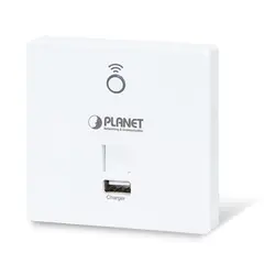 Planet trådløst aksesspunkt m USB- lader 2.4 GHz 802.11n - 300 Mbps - Vegg 86x86