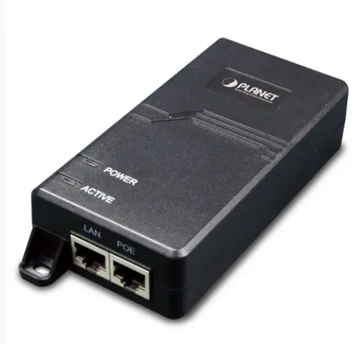 Planet Injector  1-port Gigabit PoE+ 30W IEEE802.3at B30W Innebygget Power 