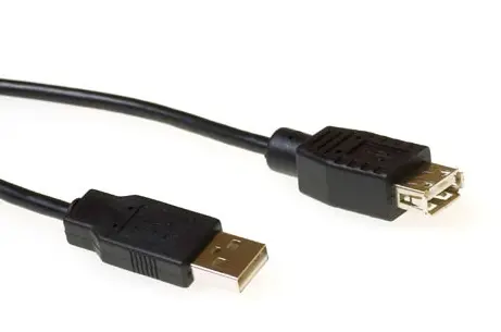 ACT USB2 Kabel A-A -  0,5 m skjøt A-A USB Skjøtekabel Sort 