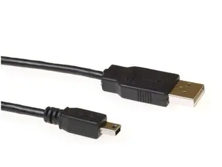 ACT USB2 Kabel A-MiniB -  1,8 m A-MiniB5 USB Kabel Sort