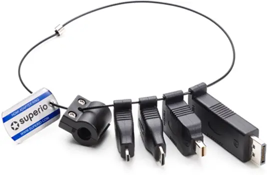 Superio Adapter Ring 4xAdapter DP MiniDP MiniHDMI MicroHDMI 