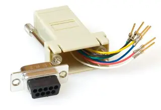 Adapter RJ45 Hun - DB9 Han Serielladapter