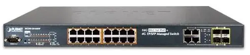 Planet Switch 16-p Gigabit 16xPoE+ 4xSFP Layer2 PD-Alive Schedule B230W 