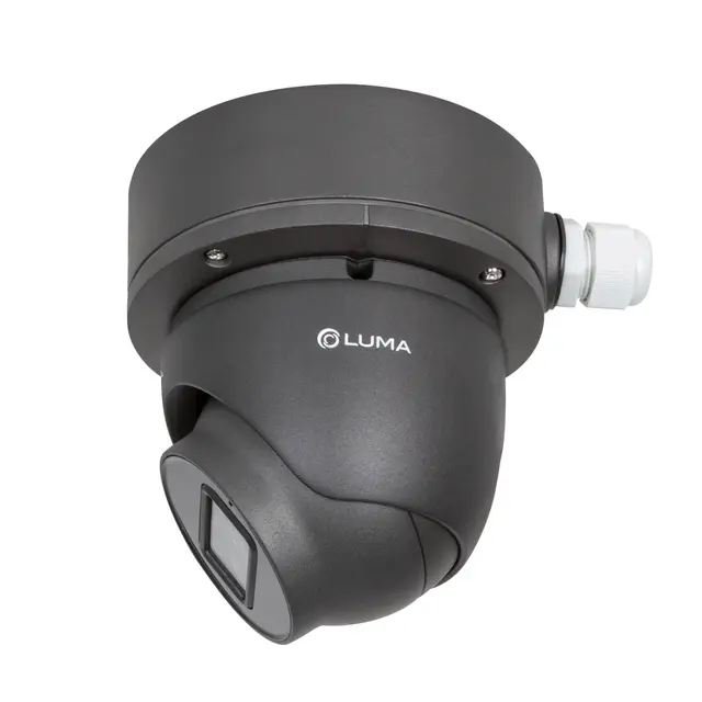 Overvåkningskamera LUMA koblingsbok sort Fast koblingsboks Turret & Dome kamera 