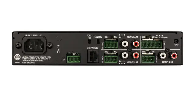 JBL PRO CSM14 mikser 4 kilder 1 sone Installasjonsmikser 4 inn 1 ut 