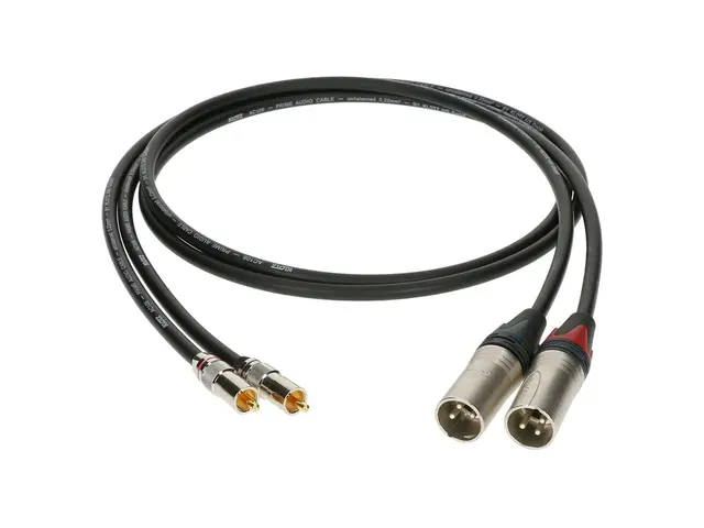 Klotz overgangskabel, 2x RCA - 2x XLR M 2x RCA - 2x XLR M, 3m 